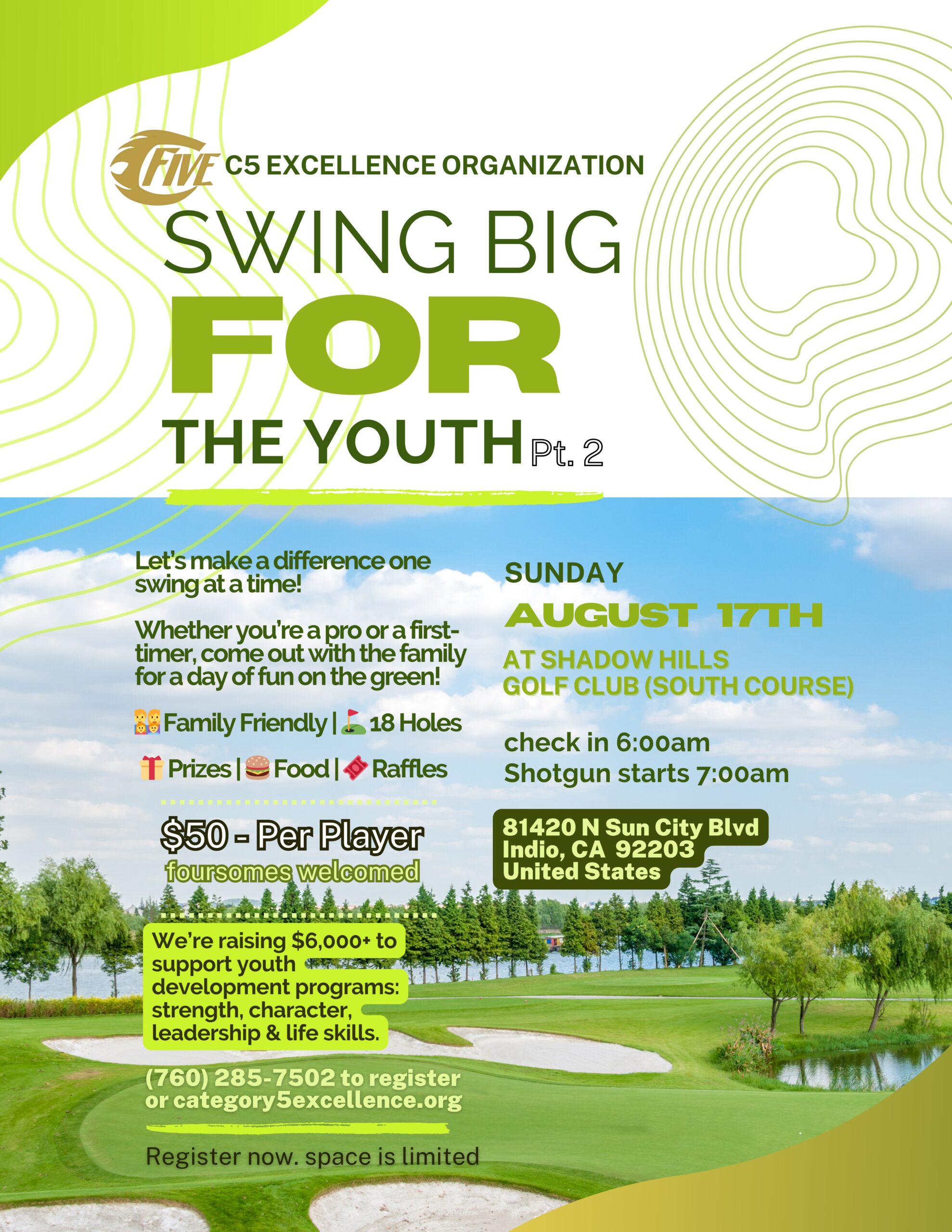 Swing Big for Youth on August 17th!